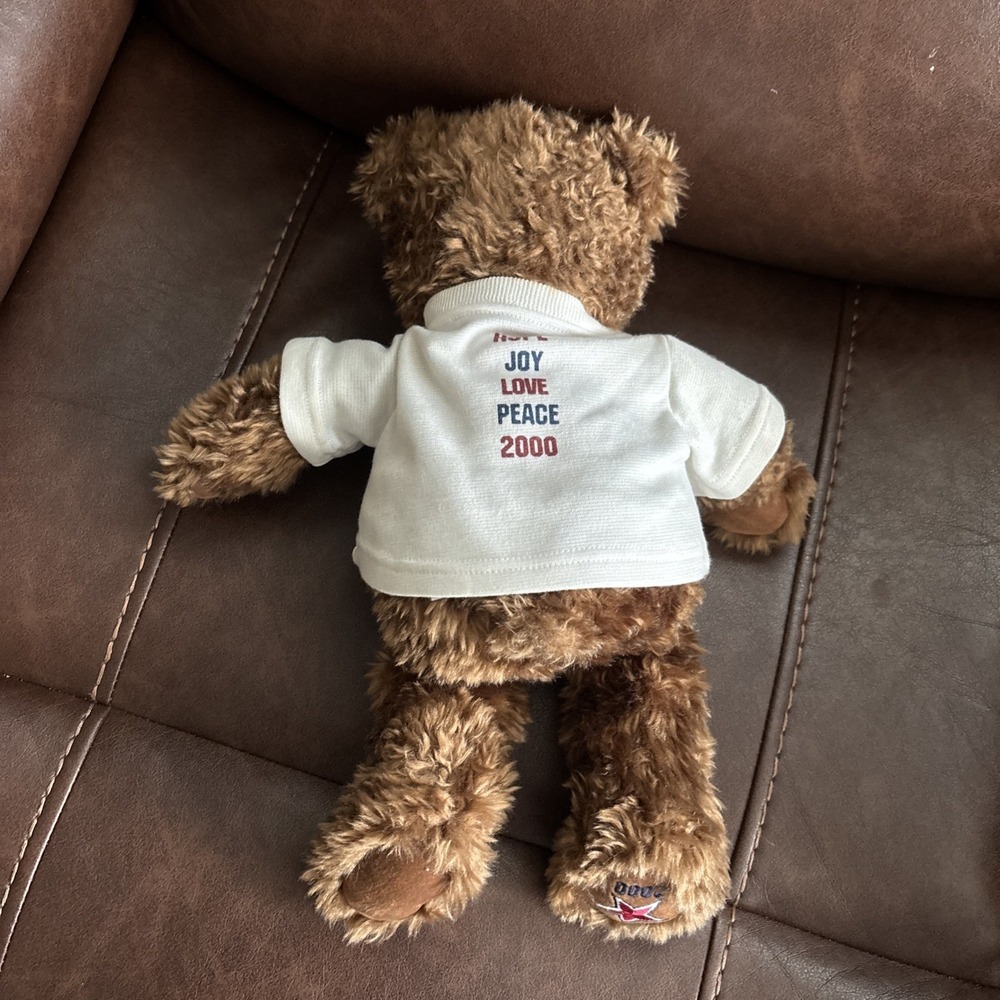Vintage Gund 2000 15" American Stars & Stripes Hope Joy Love Peace Teddy Bear - Picture 5 of 6